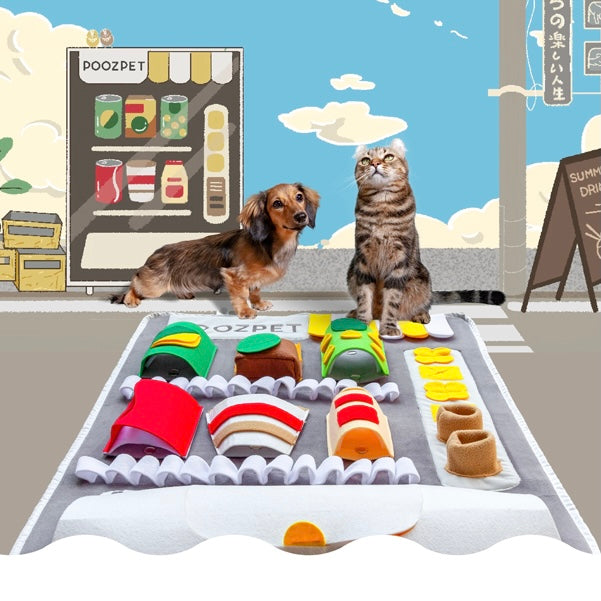 【POOZPET 扑几】宠物智力训练缓解压力玩具垫 - 贩售机