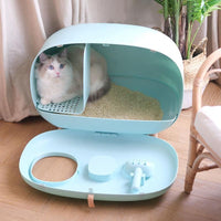 Makesure Cat Litter Box - BLUE - Pet Supplies - PawPawDear