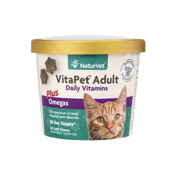 【Near-expired 40% Off】NaturVet VitaPet Adult - Daily Vitamins + Omega